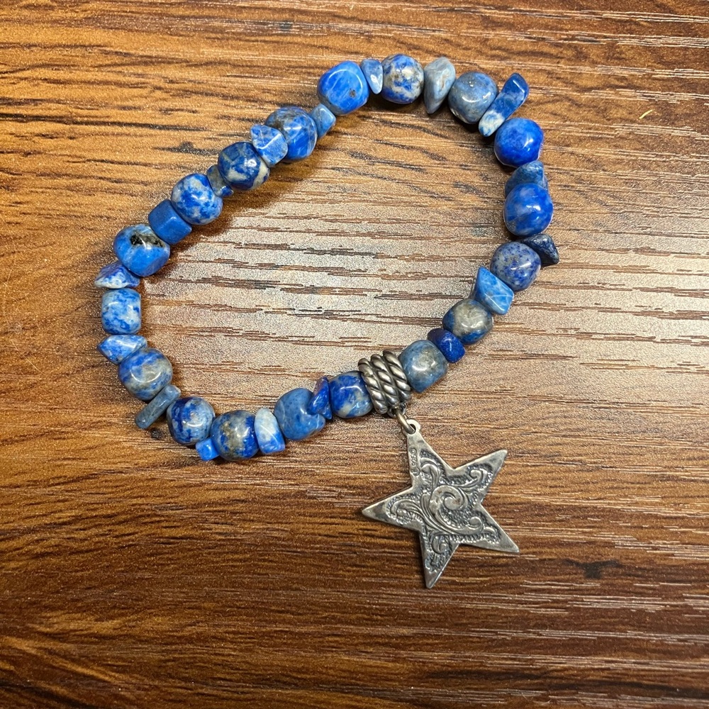 Vintage Carolyn Pollack Lapis Lazuli Sterling Bracelet